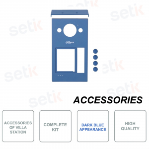 Pacchetto di accessori per stazione videocitofono - Colore Blu Scuro - per uso in esterno