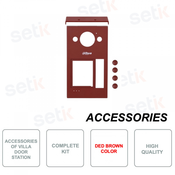 Kit accesorios para puesto de videoportero - Carcasa, protector de lluvia, cubre pulsadores, cubre tornillos