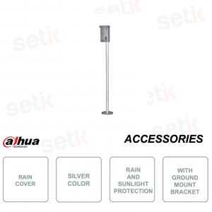 Regenschutz - Farbe Silber - Inklusive Bodenständer - Aus Aluminium AL5052