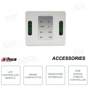 Módulo controlador de ascensor - Para modelo Dahua VTM416 - RS485 - Interfaz NA-NC-COM