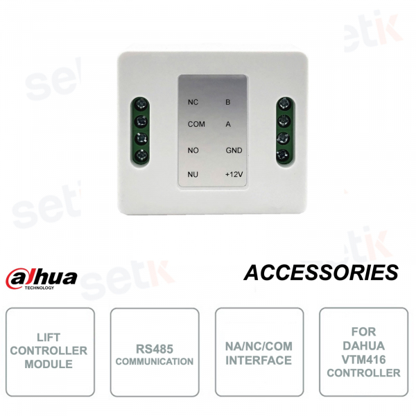 Modulo per controller ascensori - Per modello Dahua VTM416 - RS485 - NA-NC-COM Interface