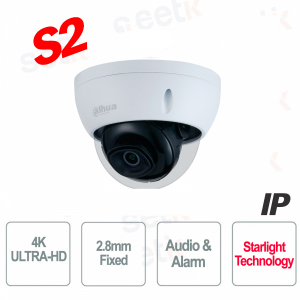 Dahua AI 8MP 4K Ultra-HD 2.8mm PoE IP Camera - S2 Version