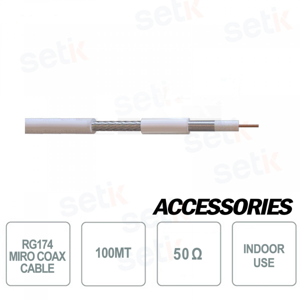 Câble MicroCoaxial 100 mètres 50 OHM - Setik