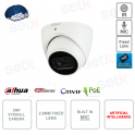 Telecamera Eyeball IP PoE ONVIF® - 2MP - 2.8mm fissa - Intelligenza artificiale - Microfono - IR 50m