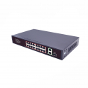 Poe-Switch 16 Ports PoE + 2 Uplinks + 1 SFP 250W - Setik