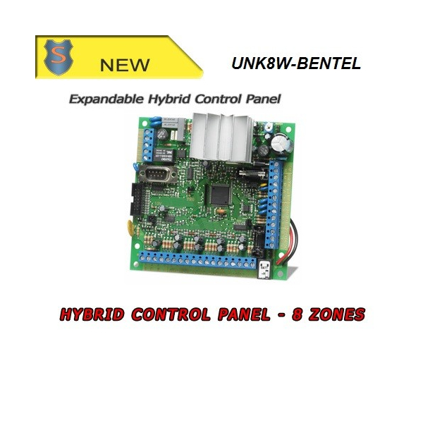 Expandable Hybrid Control Panel for Small-scale Installation - 8 On-board zones - KYO8W BENTEL