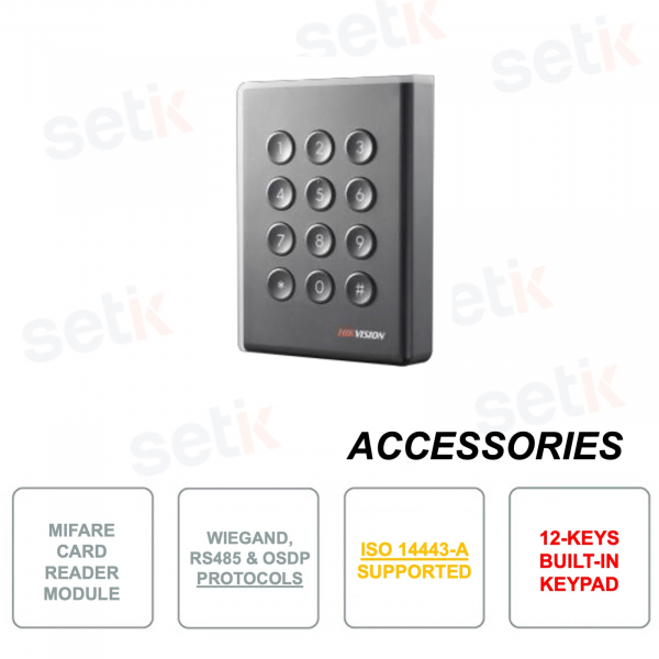 Terminale per controllo Accessi - Con Keypad - Lettore tessere Mifare 13.56Mhz - Supporta ISO 14443-A
