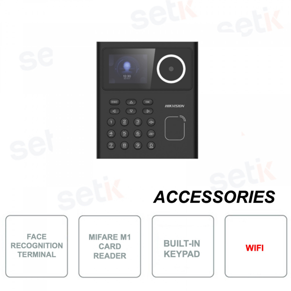 Face recognition module and Mifare M1 card reading - 2MP camera - 2.4 inch LCD display