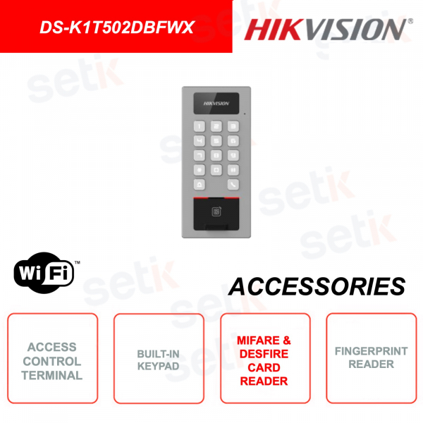 Access Control Terminal - With keypad - Fingerprint reader and Mifare and Desfire cards