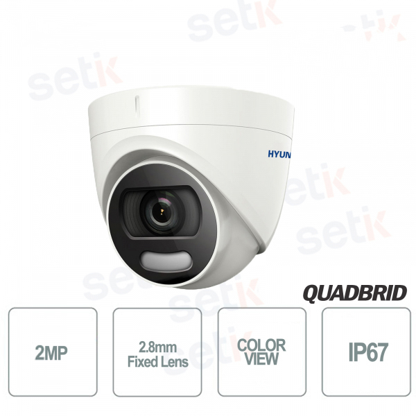 Cámara de video vigilancia Hyundai 2 MP HDTVI Dome 2.8 ~ 1