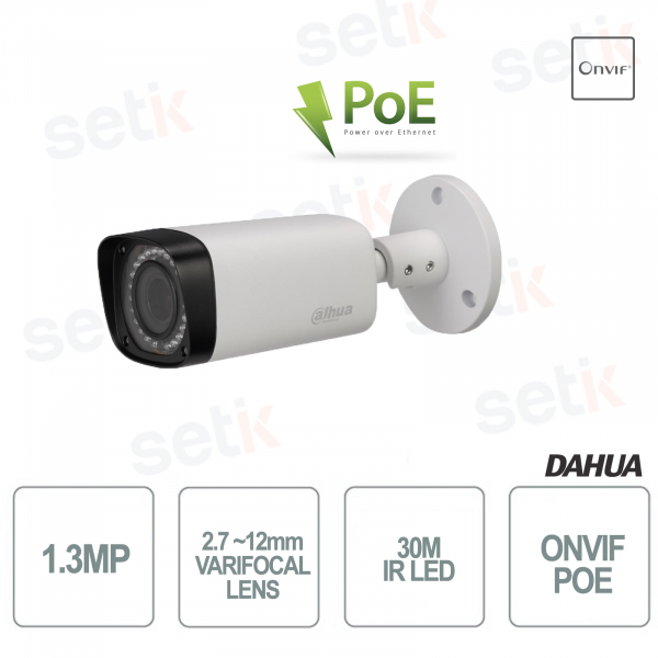 Telecamera IP 1.3Mpx Bullet 2.7-12mm IP66 IR - Dahua