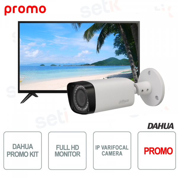 Promo | Monitor KIT Dahua Full HD 43 Pollici VGA HDMI con Telecamera da esterno IP IPC-HFW2100R-VF