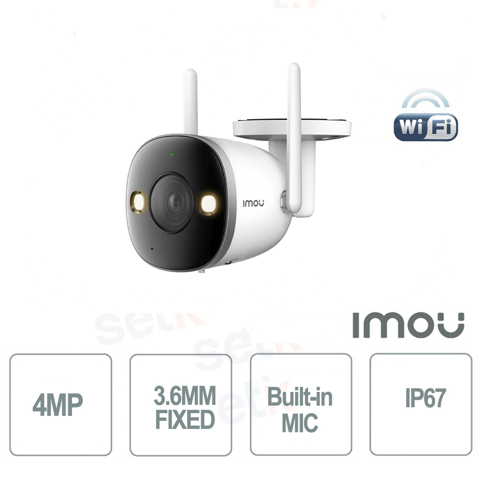 IMOU Bullet 2S IPC-F46FP Bullet Wi-Fi Camera 4MP 3.6mm (81°) fixed