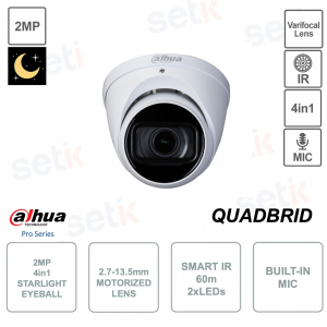 Eyeball Starlight 2MP Kamera – 2,7–13,5 mm motorisiert – Mikrofon