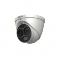 Dahua Eyeball WizSense Cámara térmica 4MP Óptica visible 8mm Óptica térmica 7mm Detección de temperatura IR30 Audio IP67