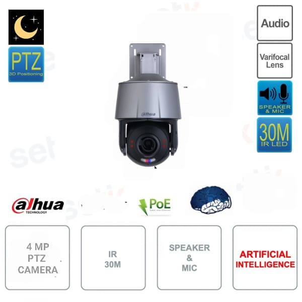 CAMÉRA IP 4MP PTZ IVS Objectif 2,7-13,5 mm