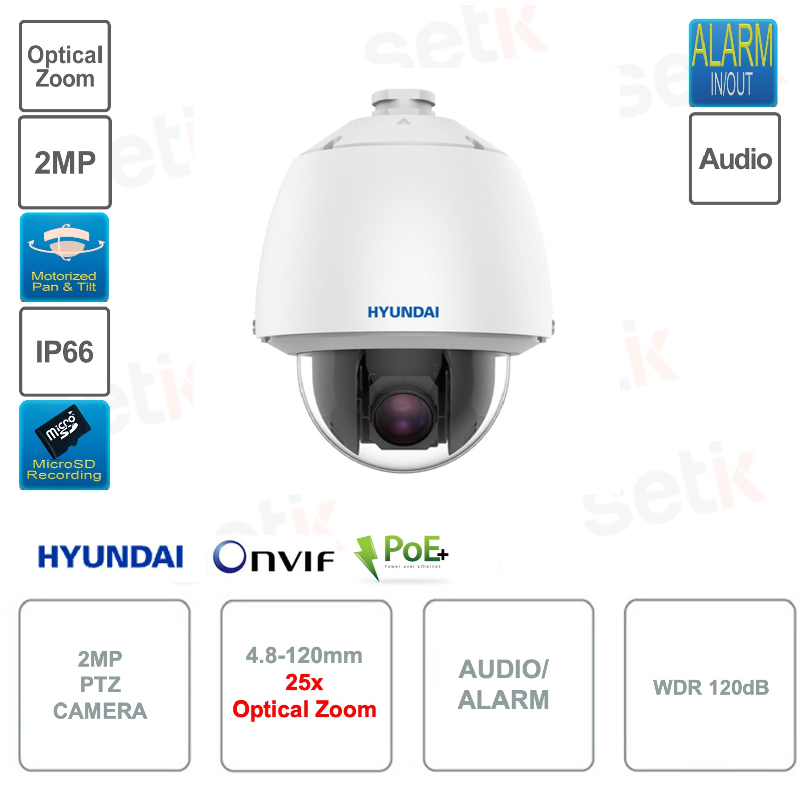 HYU-944 Dome PTZ IP POE ONVIF 4MP 25x optical zoom