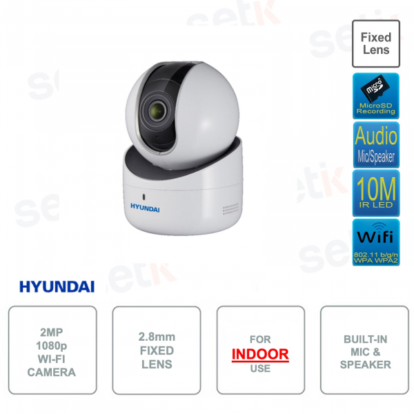 WI-Fi Wireless IP Camera - 2MP - 2.8mm fixed lens - IR 10m - For indoor use