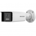 Cámara Panorámica Bullet IP PoE 4MP - Doble lente 2.8mm y doble CMOS - Micrófono - Video Análisis