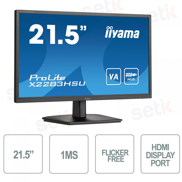 FULL HD Monitor 21.5 Inch 1ms Speakers OverDrive