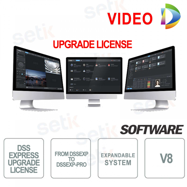 Licence de mise à niveau du logiciel VMS Dahua de DSSEXP-VIDEO à DSSEXP-PRO-VIDEO