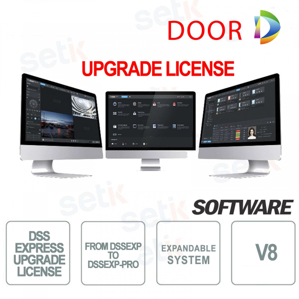 Licence de mise à niveau du logiciel VMS Dahua de DSSEXP-DOOR à DSSEXP-PRO-DOOR