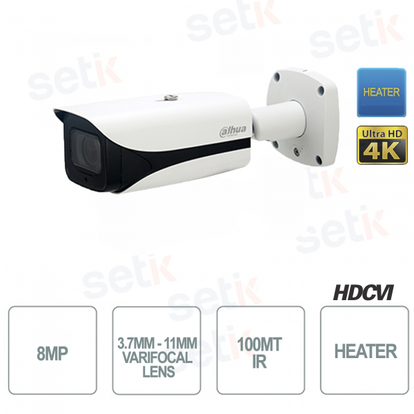 8MP 4K HD CVI camera Motorized WDR IR Dahua heater