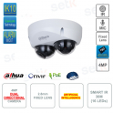 Double Caméra IP POE ONVIF® - 2,8 mm - 4MP - Intelligence Artificielle - Smart IR 30m