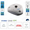 Telecamera IP POE ONVIF® 12MP - Dome Fisheye - Intelligenza artificiale - Ottica 2mm