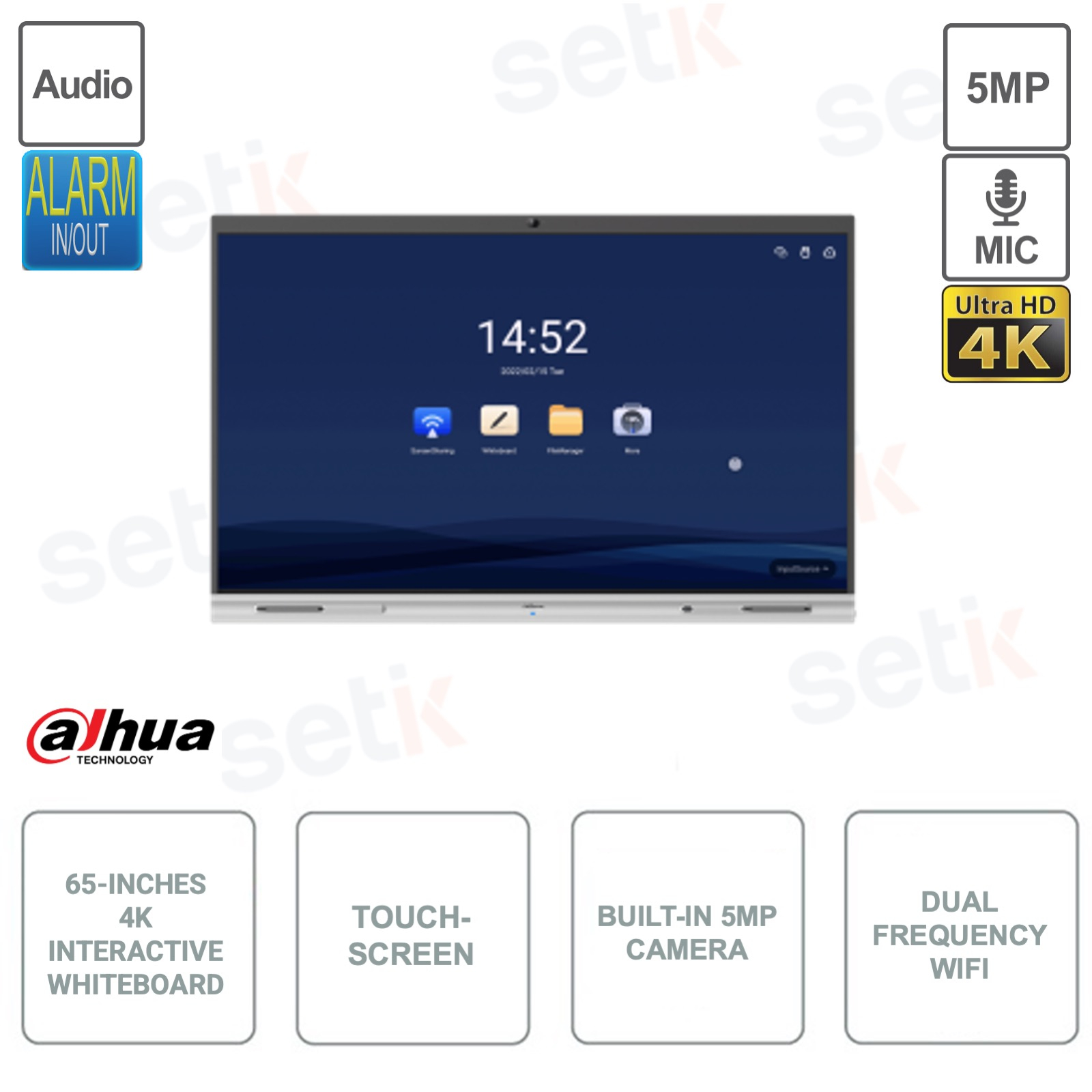 LAVAGNA INTERATTIVA 65 ULTRA-HD ANDROID 8.0 DUAL LAN