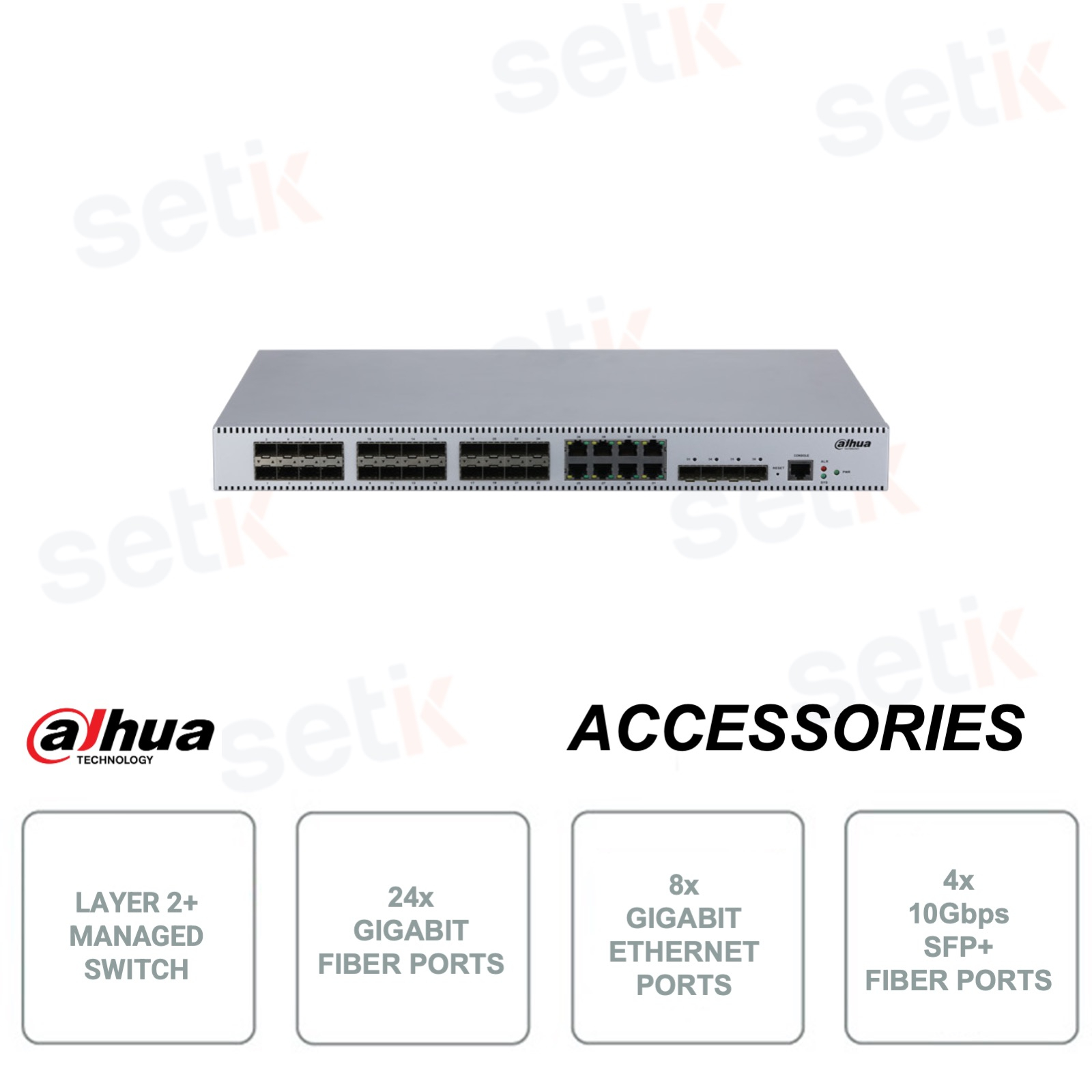 PFS5936-24GF8GT4XF - Commutateur réseau Layer 2 Plus - 24 ports fibre  Gigabit - 8 ports Gigabit Ethernet - 4 ports fibre 10 Gigabit 