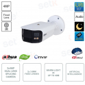 Caméra panoramique 2x4MP IP POE ONVIF® - Double objectif 3.6mm - Intelligence Artificielle