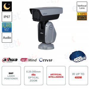Posicionador IP ONVIF® 8MP - Zoom Óptico 48x 6.25-300mm - Inteligencia Artificial