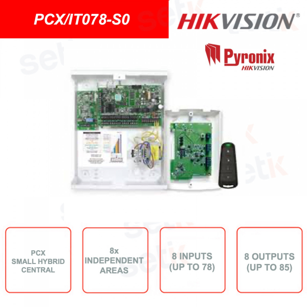 Panneau de contrôle hybride PCX - SMall - 8 entrées et 5 sorties extensibles