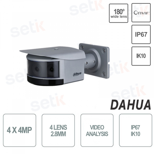 Telecamera Panoramica 180° 4x 4MP 2.8mm Onvif PoE