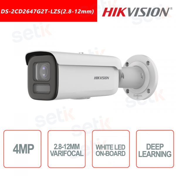 Hikvision Deep Learning ColorVu Varifocal Bullet Caméra IP extérieure PoE