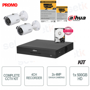 kit 4 Cameras de surveillance avec disque dur 500 Go et enregistreur 