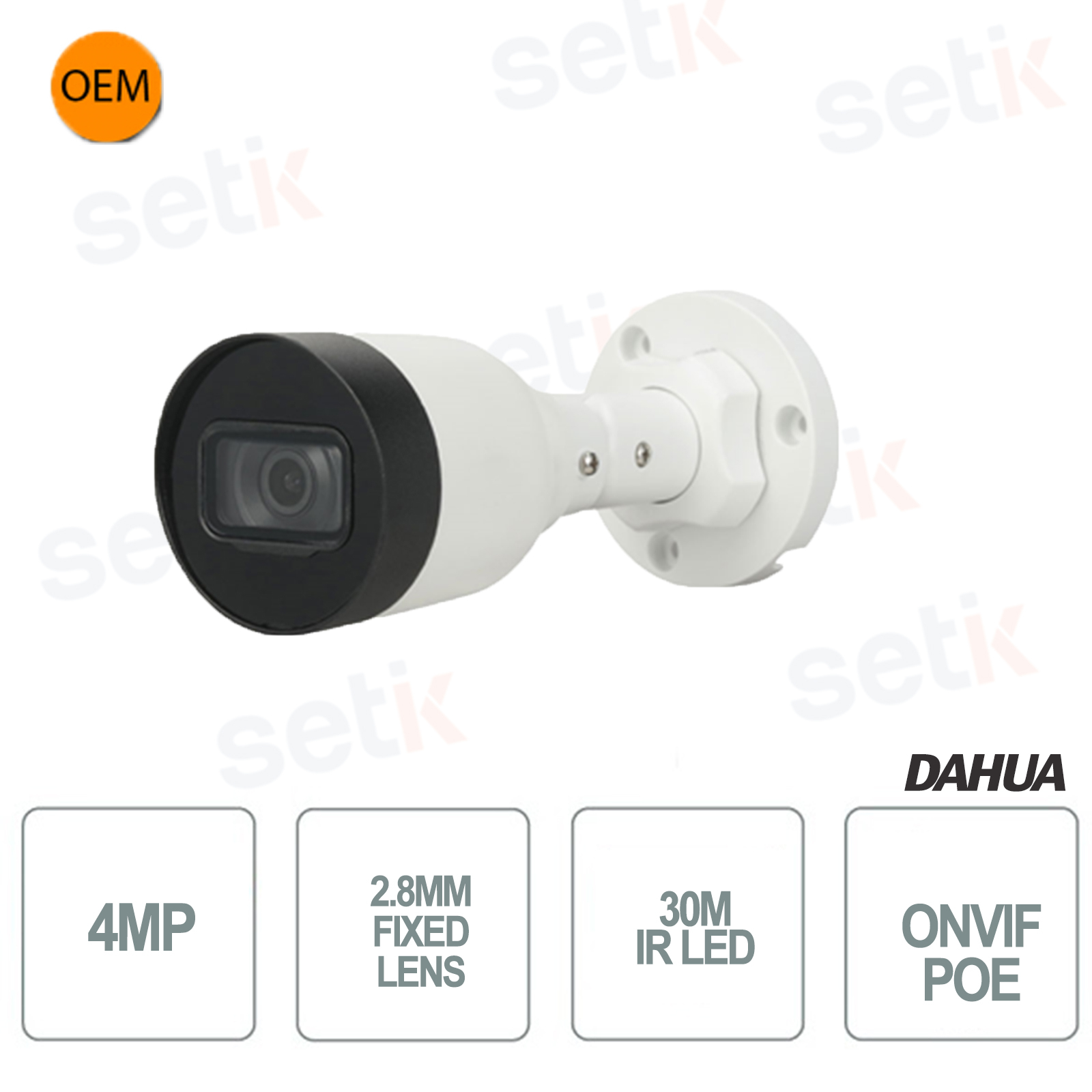 IPCB4FG3 4MP IR MiniBullet Outdoor Camera ONVIF PoE OEM