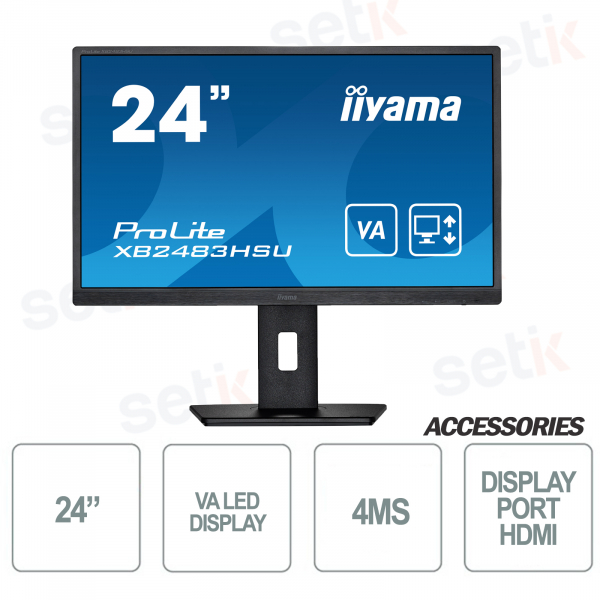 Monitor ProLite 24 VA LED 4ms Flicker Free Speakers - IIYAMA