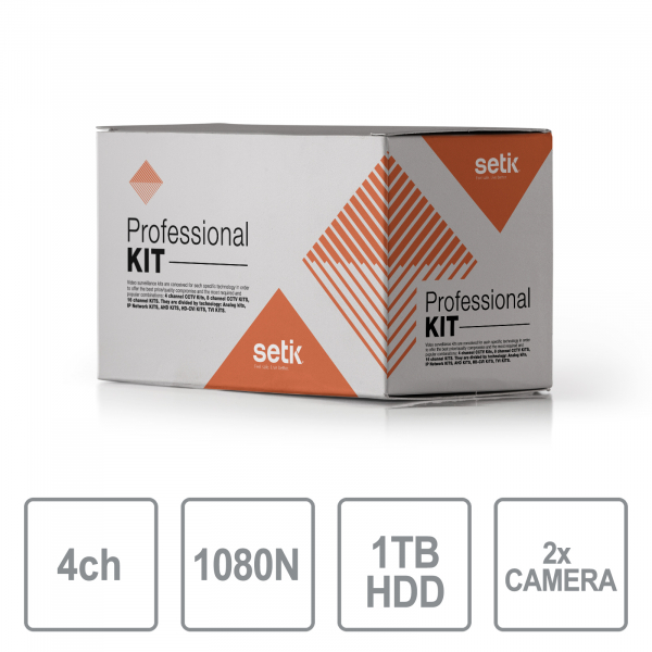 Kit de vidéosurveillance Dahua HDCVI DVR 4 canaux 2 caméras Bullet 4in1