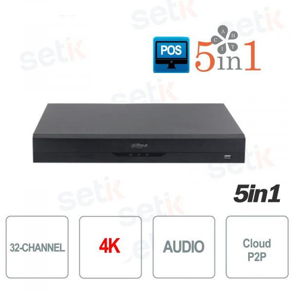 XVR 5in1 32 Channel HDCVI AHD TVI Analog IP - Audio and Alarm - Dahua