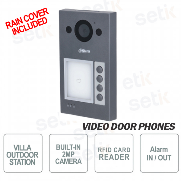 Dahua Onvif PoE IP video intercom 2 MP camera 4 buttons and RFID reader