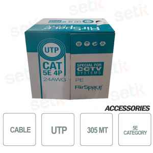 Câble réseau Ethernet 305 mètres CCA 5E UTP Skein