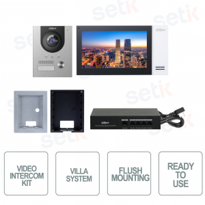 Dahua IP Video Door Phone Kit Villa Unterputzmontage Innenstation und Video Door Phone und PoE Switch