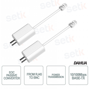 Kit 2x Convertitori Passivi Dahua LR1002 RJ45-BNC per Coassiale IP
