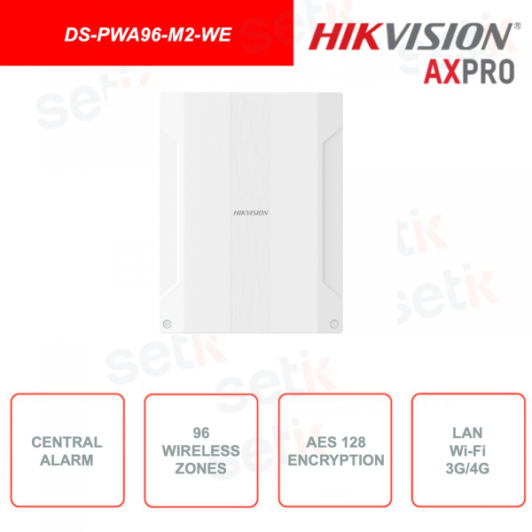 Centrale d'allarme wireless - AXPRO - WI-FI - LAN - 3G - 4G - 96 zone - 868Mh