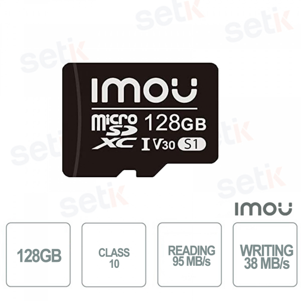 Carte MicroSD 128 Go - Classe 10 - Imou