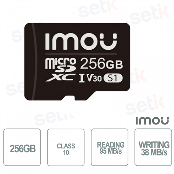 Imou Carte MicroSD 256Go Classe 10 pour Vidéosurveillance