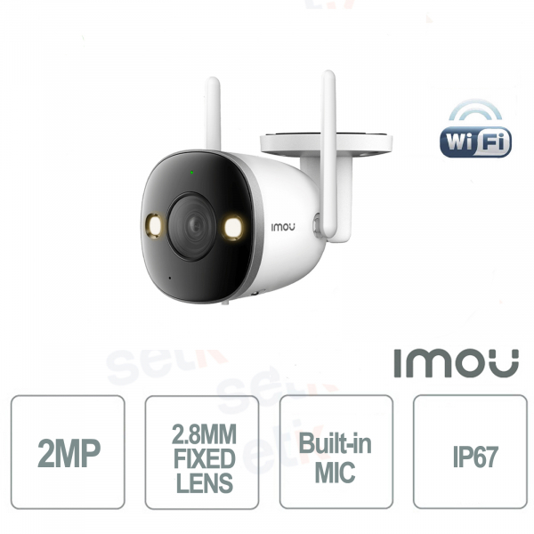 Caméra Bullet 2 Pro IP sans fil Imou 2MP 2.8mm Sirène LED Spots - Corps en métal