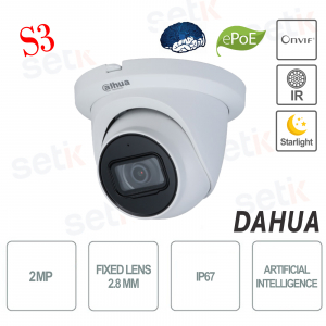 Dahua WizMind Eyeball Camera Intelligence Artificielle Optique 2,8 mm - Version S3